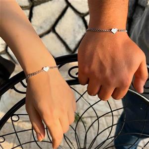 دستبند ست استیل قلبی کیوت کد 596