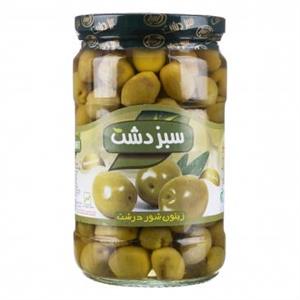 زیتون شور درشت سبز دشت مقدار 680 گرم Sabz Dasht Special Salty Olive 680gr 