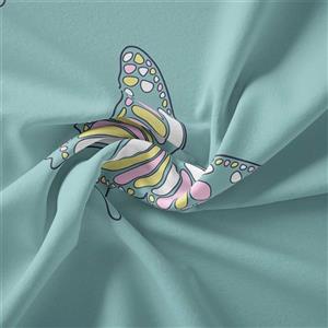 پارچه مخمل کوسن مدل آبی پروانه ای کد 5011777