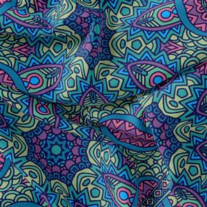 پارچه مخمل ملحفه مدل آبی فیروزه ای تیره کد 5011355