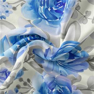 پارچه مخمل سرویس خواب مدل گل رز آبی کد 5011658