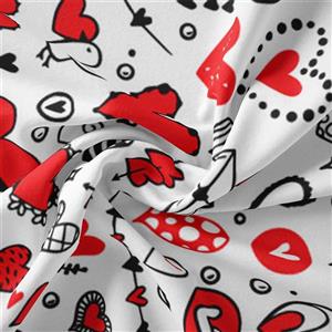 پارچه مخمل ملحفه قلب لاو کد 5011554