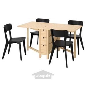 میز و 4 عدد صندلی ایکیا مدل IKEA NORDEN / LISABO 