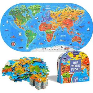 پازل قاره های جهان Mideer World Floor Puzzle