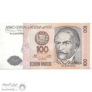 اسکناس 100 اینتیس 1987 (26 ژوئن) جمهوری - تک - UNC63 - پرو