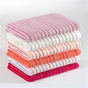 حوله نیم حمامی موج رنگ آبی روشن