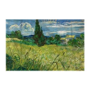 کاغذ کادو ترمه طراحان ایده مدل مزرعه سبز از ونگوگ کد art0031
