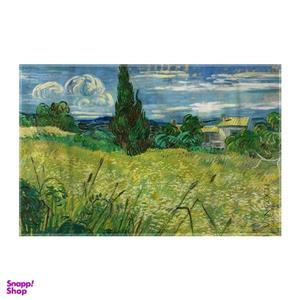 کاغذ کادو ترمه طراحان ایده مدل مزرعه سبز از ونگوگ کد art0031