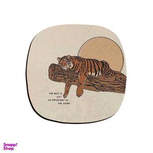 زیر لیوانی ترمه طراحان ایده مدل پلنگ خسته کد strm0660