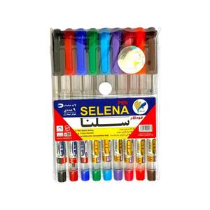خودکار سلنا رنگی Selena 0.7mm بسته ۹ عددی