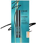 LAKME Eyeconic Black Kajal، خط مات کهل در یک مداد چرخشی - بسته دوقلو 0.35 گرمی