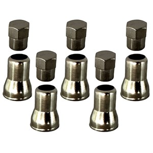 سر والف لاستیک خودرو مدل فلزی کد 2TKE-KAML مجموعه 5 عددی