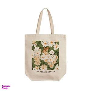 ساک خرید ترمه طراحان ایده مدل پترن گلدار سنجاب کد strm0629 - L