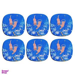 زیر لیوانی ترمه طراحان ایده مدل گربه های شناگر کد strm0669 بسته شش عددی