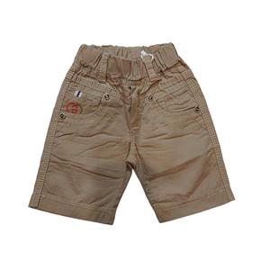 شلوارک پسرانه مدل کتان کد ASH765 رنگ نخودی