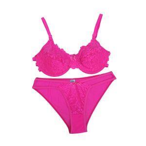 ست شورت و سوتین زنانه بی یو تی مدل سه بنده  رنگ سرخابی