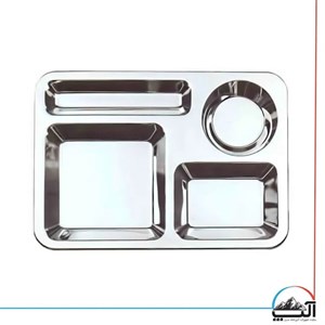 ظرف سرو مدل سلف سرویس استیل 4 خانه کد 02