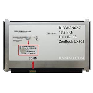ال ای دی لپ تاپ 13.3 AUO B133HAN02.7 نازک مات 30 پین Full HD-IPS U-D برای ایسوس ZenBook UX305