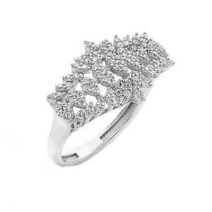 انگشتر نقره زنانه مدل مجلسی جواهری کد ANR04 -