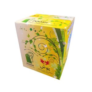دستکش یکبار مصرف پوش مدل P100 بسته 100 عددی