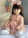 Nano Classic 22 inch Cm Reborn Baby Doll نرم و تمام بدن سیلیکونی نوزاد واقعی مانند Baby Doll Girl Toy- CH1 (PINK)