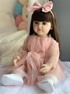 Nano Classic 22 inch Cm Reborn Baby Doll نرم و تمام بدن سیلیکونی نوزاد واقعی مانند Baby Doll Girl Toy- CH1 (PINK)