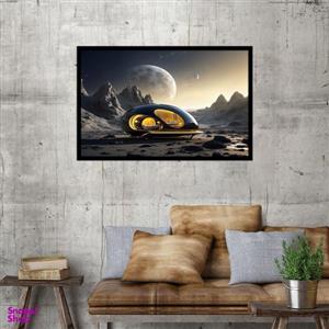 تابلو بکلیت طرح کهکشان و فضانورد مدل B-bu1006