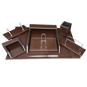 ست لوازم اداری رومیزی مدل دکو استایل DS902BR مجموعه 8 عددی