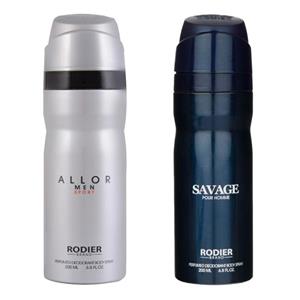 اسپری بدن مردانه رودیر مدل AS مجموعه 2 عددی