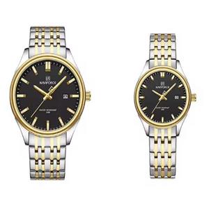 ست ساعت مچی عقربه ای زنانه و مردانه نیوی فورس مدل NF8039G S G B