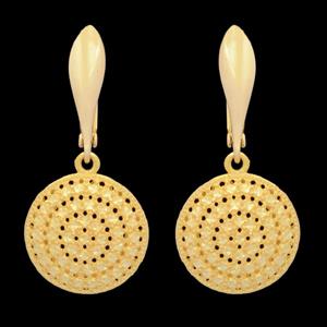 گوشواره طلا 18 عیار زنانه طلای مستجابی مدل آوا کد 02 -
