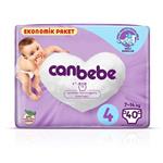 پوشک بچه جان ببه canbebe ekonomik paket سایز 4 بسته 40 عددی