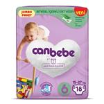 پوشک بچه جان ببه canbebe jumbo سایز 6 بسته 18 عددی