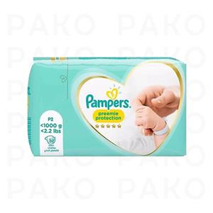پوشک بچه پمپرز مدل Preemie protection سایز 0 بسته 32 عددی