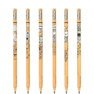 مداد مشکی ماین طرح کرافت مدل 220 بسته 6 عددی