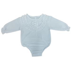 بادی آستین بلند نوزادی مدل مجلسی پاپیونی