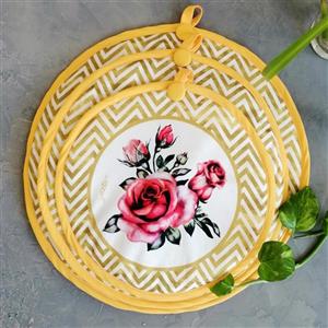 ست 3تایی دمکنی مخمل آذین- طرح 3