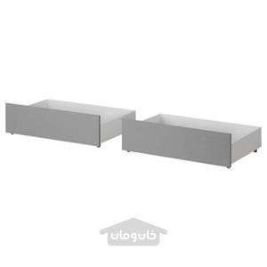 جعبه نگهداری تخت برای قاب تخت بلند ایکیا مدل IKEA MALM رنگ سیاه قهوه ای