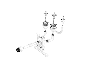 سیفون دولگنه فانتزی گرد با سرریز آوه