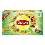 چای سبز لیپتون دارچین و میخک Lipton Yeşil Çay Tarçın ve Karanfil کیسه ای 20 تایی 30 گرم 