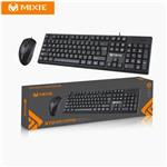 کیبورد و موس برند میکسیCombo mouse and keyboard Mixie X70, Black