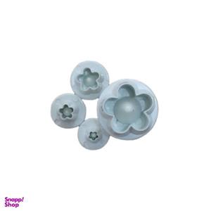 کاتر شیرینی پزی مدل گل مینیاتور مجموعه 4 عددی