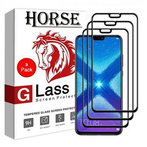 محافظ صفحه نمایش گلس 5D هورس مدل FAG مناسب برای گوشی موبایل هوآوی Honer 8X بسته سه عددی Horse FAG 5D Screen Protector Glass For Huawei Honer 8X Pack Of 3