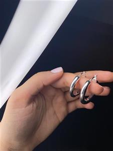 گوشواره زنانه حلقه ای ساده کد ۹۷۸