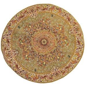 رومیزی گرد ترمه طرح افشار گردویی co580