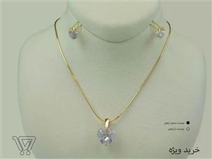 نیمست قلبی ژوپینگ-نگین شفاف کد 802424