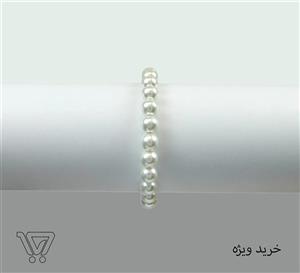 دستبند مروارید-استیل نقره ای کد 100017