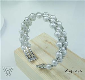 دستبند النگویی رادیوم-مروارید سفید کد 500025