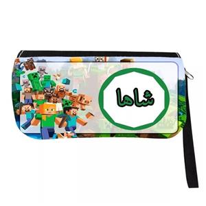 جامدادی مدل اسم شخصی طرح ماینکرافت اسم شاها کد 0360