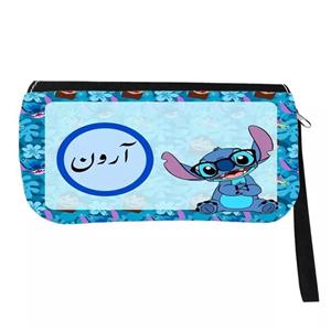 جامدادی مدل اسم شخصی طرح لیلو و استیچ اسم آرون کد 0309